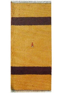 2x4 Authentic Hand Knotted Modern Gabbeh Rug B-74338 - Picture 1 of 6