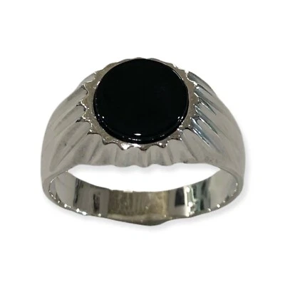 Anello Chevalier con onice naturale in argento - Immagine 1 di 4