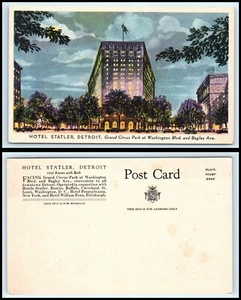 Cartolina MICHIGAN - Detroit, Hotel Statler di notte O13 - Foto 1 di 1