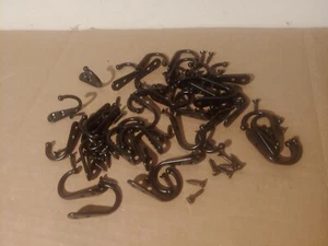 Lot Of 36 Pieces Of Coat Hooks w Screws - X001VN1NP7 - Picture 1 of 3