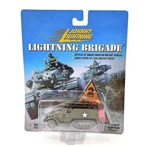 WWII M-16 Anti-Aircraft Half Track w Patch Diecast Johnny Lightning Brigade - Picture 1 of 3