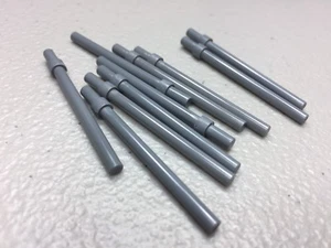 New Dark Bluish Gray LEGO Bar 6L w/ Stop Ring Poles Antennas 63965 (x10) - Picture 1 of 6