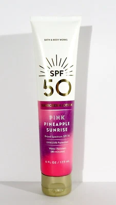 Loción protectora solar Bath & Body Works Pink Pineapple Sunrise 6 oz FPS 50 CADUCIDAD 12/2025 Foto 1 de 3
