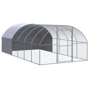 Outdoor Hühnerstall Hühnerkäfig Hühnerhaus Tierkäfig Verzinkter Stahl 3 x 6 x 2m - Bild 1 von 9