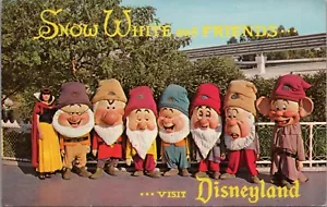 AK Disneyland Schneewittchen und Freunde 1976 7 Zwerge Chrom - Bild 1 von 2