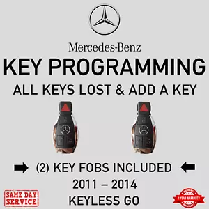 Mercedes-Benz (2) Key + Key Programming KEYLESS GO 11-14 | Add or All Keys Lost - Picture 1 of 4
