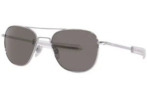 American Optical Original Pilot GYGP Sunglasses Silver/Grey Polarized Lens 55mm - Picture 1 of 5