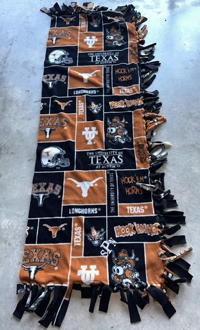 Texas Longhorns Blanket Throw Fleece University of Texas at Austin 59” X 22” Cover