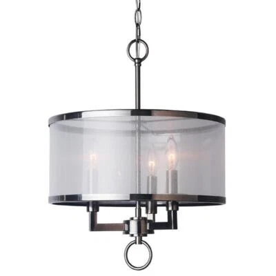 Woodbridge Lighting Jamison 3-light Metal Pendant Chandelier in Antique Nickel - Image 1 of 2