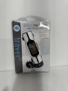 Flashlight LED Digital World Time Travel Alarm Clock Thermometer - Picture 1 of 6
