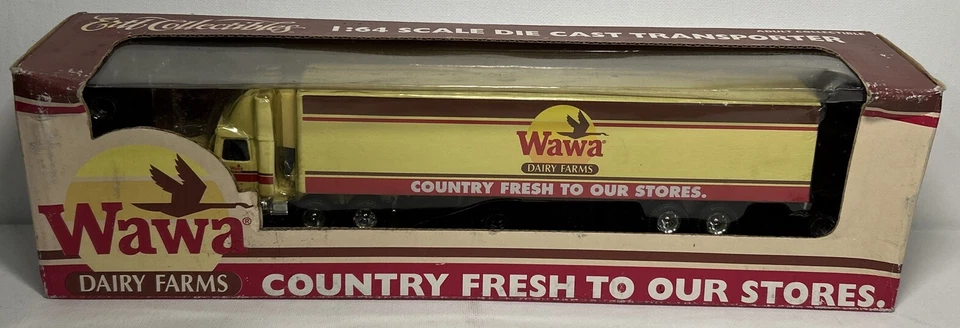 Vintage 2000 Ertl Wawa Dairy Farms Tractor Trailer TRANSPORTER Truck 1 64