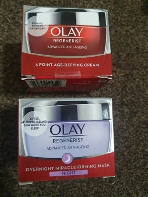 2 x OLAY REGENERIST DAY & MIRACLE FIRMING MASK (NIGHT) - 50ML - Image 1 of 4