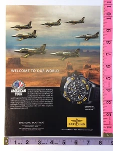 1-page clipping - Jet Team American Tour Breitling Chronomat GMT Watch Print Ad - Bild 1 von 1