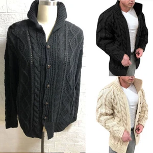 Men's Cardigan Sweater Coat Outwear Knit Casual Long Sleeve Winter Warm Fashio ∂ - Picture 1 of 14