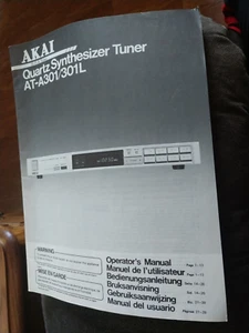 AKAI AT-A102 AT-A102/L Quartz Synthesizer Tuner Manual - Picture 1 of 2