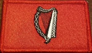 Patch bandiera irlandese The Harp Iron-On viaggio tattico emblema rosso #92 - Foto 1 di 1