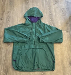 GAP VTG 1/2 Zip Snap Hooded Pullover Anorak Windbreaker Jacket Men’s XL 90s Teal - Picture 1 of 11