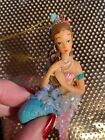 Mermaid Figure Home Wall Decor on String Poly Resin Blue Christmas Ornament NOS