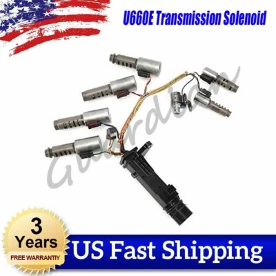 U660E Transmission Solenoid Kit with Harness For LEXUS ES350 RX350 3.5L RAV4 - Imagen 1 de 4