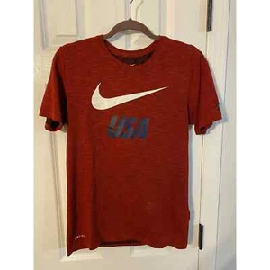 Nike Dri-Fit USA National Soccer Team T Shirt S Athletic Cut Red - Picture 1 of 4
