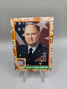 1991 Topps Desert Storm Serie 1 -#4 Generale H. Norman Schwarzkopf - Foto 1 di 2