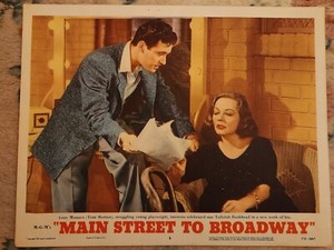 Lobby Card vintage 1953 MAIN STREET TO BROADWAY w/ TALLULAH BANKHEAD MGM