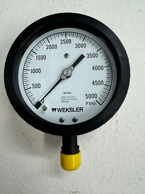 Weksler 4 1/2'' Royal Gauge AA442PV2LW 0-5000 PSI,  New - Image 1 of 3