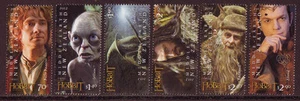 NUEVA ZELANDA 2012 "EL HOBBIT" SET DE 6 CASA DE LA MONEDA SIN MONTAR, MNH. - Imagen 1 de 1