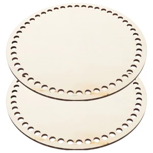 Cesta de ganchillo 2 piezas bases de madera hágalo usted mismo ganchillo tejer modelador tejido - Imagen 1 de 12
