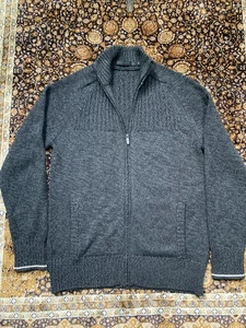 Chaqueta de Lana Rompehielos Aguja Cremallera Completa Bolsillos Mármol Carbón Para Hombres M - Imagen 1 de 19