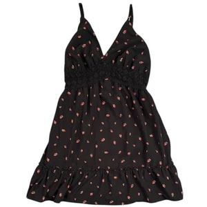 Liberty Love Sommerkleid schwarz Blumen Strawberry’s Print Damen Large Kleid - Bild 1 von 10
