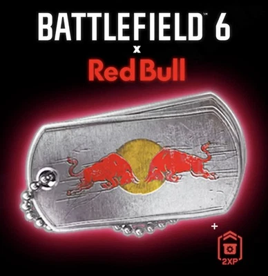 Battlefield 6 | Etiqueta de perro exclusiva de edición limitada de Red Bull | CÓDIGO BF6 RARO + XP Foto 1 de 3