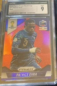 2014 Panini Prizm World Cup - Patrice Evra #77 Red Prizm 142/149 CGC 9 - Picture 1 of 2