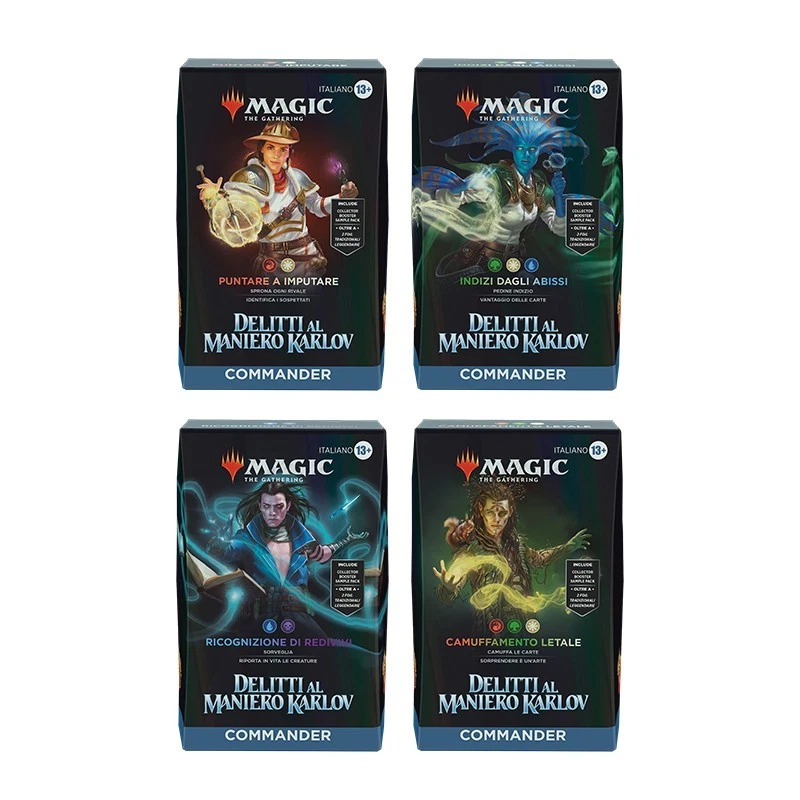 Magic the Gathering Murders at Karlov Manor Commander Deck ITA display - 4 Mazzi - Immagine 1 di 1