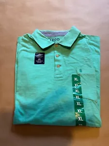 Men's Izod Soft Touch Short Sleeve Polo Shirt Size XL Green New with Tags - Picture 1 of 2