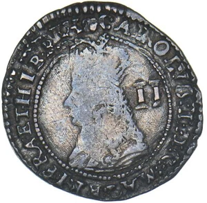 1660-2 Hammered Twopence (Halfgroat) - Charles II British Silver Coin - Nice - Bild 1 von 2
