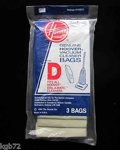 Vacuum Bags Hoover Type D GENUINE ~ Pack of 3 bags Dial A Matic ~ Dial-A-Matic - Picture 1 of 2