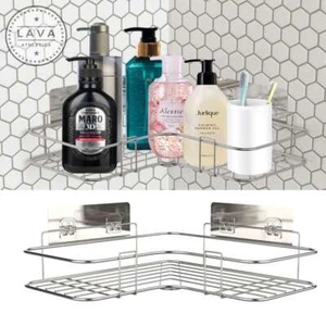 Shower Caddy Shelf Bathroom Corner Bath Storage Holder Organizer Triangular Rack - Picture 1 of 12