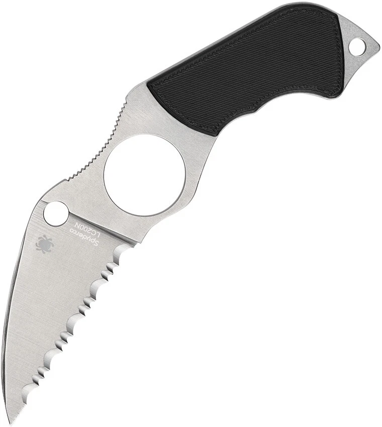 Spyderco Swick 6 Fixed Knife LC200N Tool Steel Blade Black G10 Handle - FB14S6
