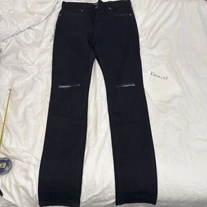 ZANEROBE JOE BLOW DESTROYED DENIM JEANS IN MINERAL BLUE NWT MEN'S SIZE 30X30 - Picture 1 of 7