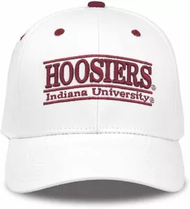 The Game Nickname Bar Design Adjustable White Indiana Hoosiers Hat - Picture 1 of 1