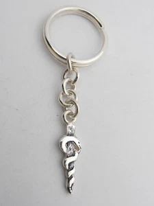 Cane Of Aesculapius: Keyring Silver 925 - Asclepius - Doctors - Medic - Picture 1 of 7