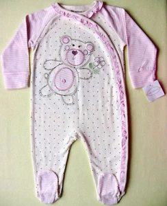 100% COTTON Baby Kids Bodysuit Romper Pajama Sleeper Outfit Coverall 3-6 Months - Picture 1 of 1