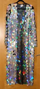 JADED Size S/M Large Iridescent Sequin Festival Party Jacket - Picture 1 of 5