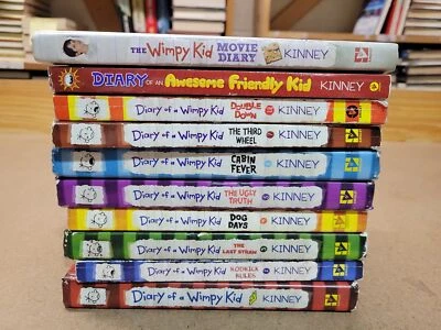 Lot of 10 Paperback & Hardcover Books Diary of a Wimpy Kid by Jeff Kinney - Image 1 of 4