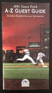 2001 Coors Field A-Z Guest Guide Paperback Booklet! - Picture 1 of 3