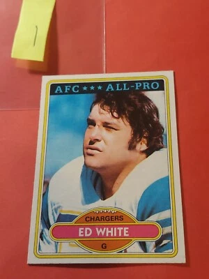 1980 Topps #190 Ed White, All-Pro, cd1 - Image 1 of 4