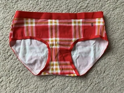 Panty boybrief para mujer Aerie, rojo amarillo a cuadros, talla XS NUEVO CON ETIQUETAS Foto 1 de 3