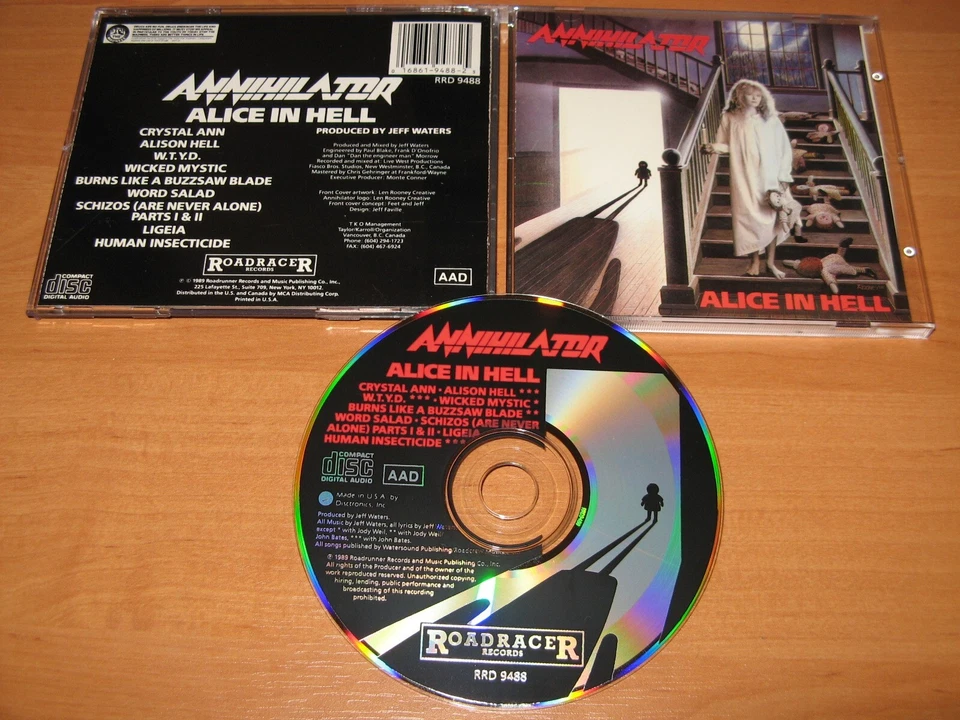 ANNIHILATOR - Alice In Hell - ORG 1st US press RARE OOP - Bild 1 von 1