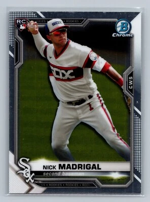 2021 Bowman Chrome Nick Madrigal ROOKIE CARD #7 - Chicago White Sox - Image 1 of 2